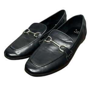 A New Day Black Horsebit Loafers 9.5 WIDE Trendy Capsule